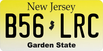 NJ license plate B56LRC
