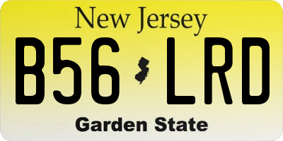 NJ license plate B56LRD