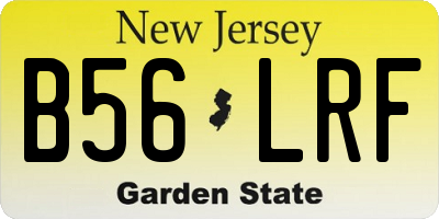 NJ license plate B56LRF
