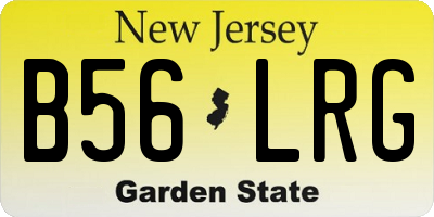NJ license plate B56LRG