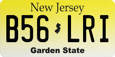 NJ license plate B56LRI