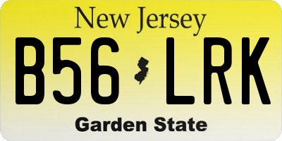 NJ license plate B56LRK