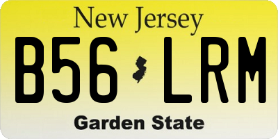 NJ license plate B56LRM