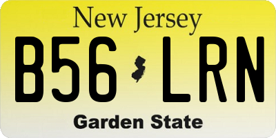 NJ license plate B56LRN