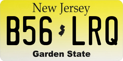 NJ license plate B56LRQ