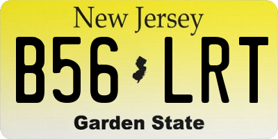 NJ license plate B56LRT