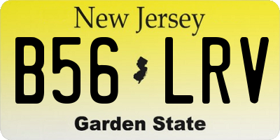 NJ license plate B56LRV