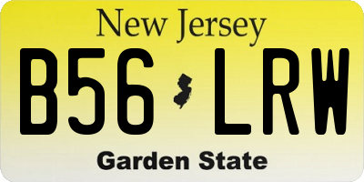 NJ license plate B56LRW