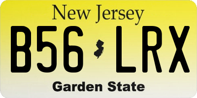 NJ license plate B56LRX