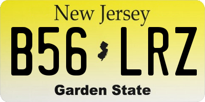 NJ license plate B56LRZ