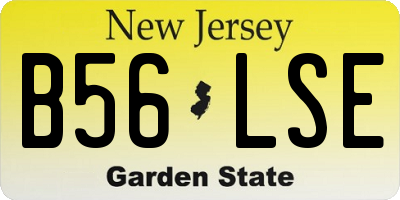NJ license plate B56LSE