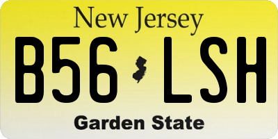 NJ license plate B56LSH
