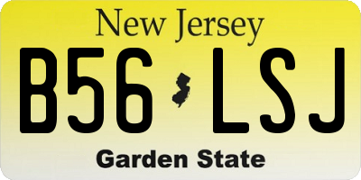 NJ license plate B56LSJ