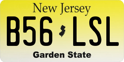 NJ license plate B56LSL