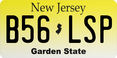 NJ license plate B56LSP