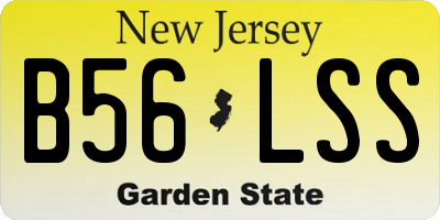 NJ license plate B56LSS