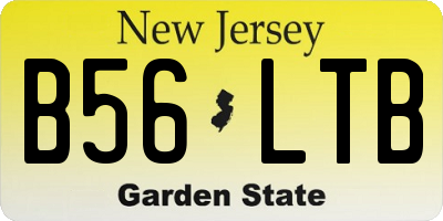NJ license plate B56LTB