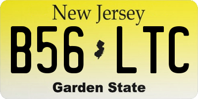 NJ license plate B56LTC