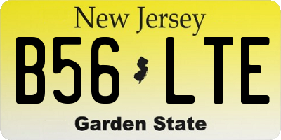 NJ license plate B56LTE