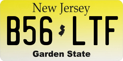 NJ license plate B56LTF