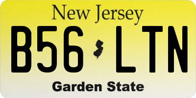 NJ license plate B56LTN