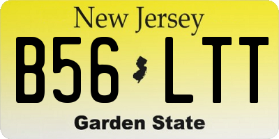 NJ license plate B56LTT