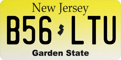 NJ license plate B56LTU