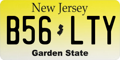 NJ license plate B56LTY