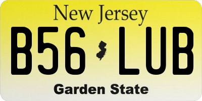 NJ license plate B56LUB