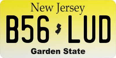 NJ license plate B56LUD