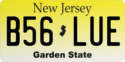 NJ license plate B56LUE