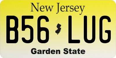 NJ license plate B56LUG