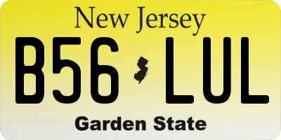 NJ license plate B56LUL