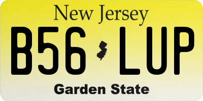 NJ license plate B56LUP