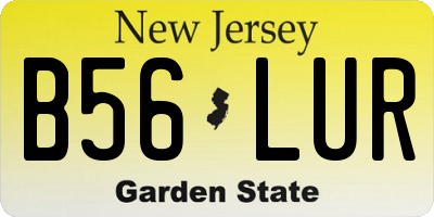NJ license plate B56LUR