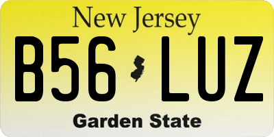 NJ license plate B56LUZ