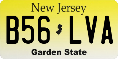 NJ license plate B56LVA