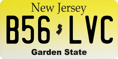 NJ license plate B56LVC