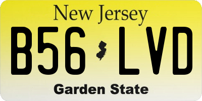 NJ license plate B56LVD