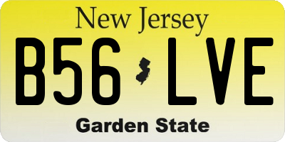 NJ license plate B56LVE