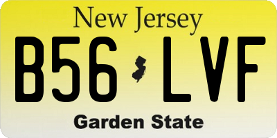 NJ license plate B56LVF