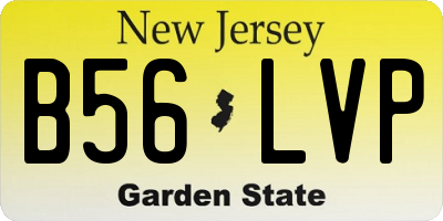 NJ license plate B56LVP