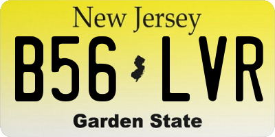 NJ license plate B56LVR