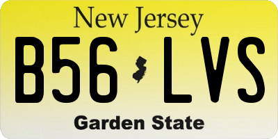 NJ license plate B56LVS