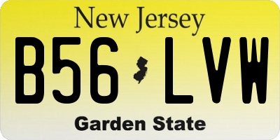 NJ license plate B56LVW