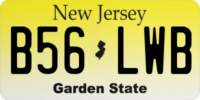 NJ license plate B56LWB