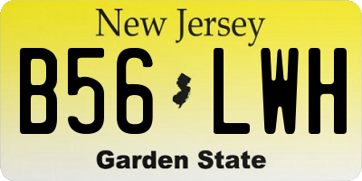 NJ license plate B56LWH
