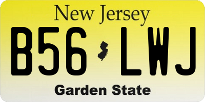 NJ license plate B56LWJ