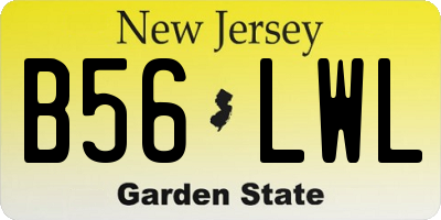 NJ license plate B56LWL