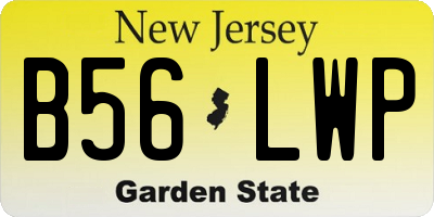 NJ license plate B56LWP